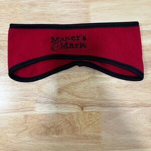 Maker's Mark Bourbon Headband Earmuffs Red Black Fleece Kentucky Trail‎ Outdoors